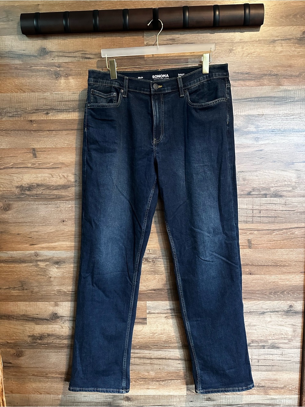 Sonoma Relaxed The Everyday Jean Men’s 36x34 Dark Wash Stretch Denim Jeans